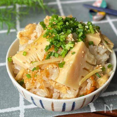 【水煮たけのこで優勝できる】しょうが香る「たけのこご飯」作ってみた！3つの調味料で本格派な炊きあがり♡