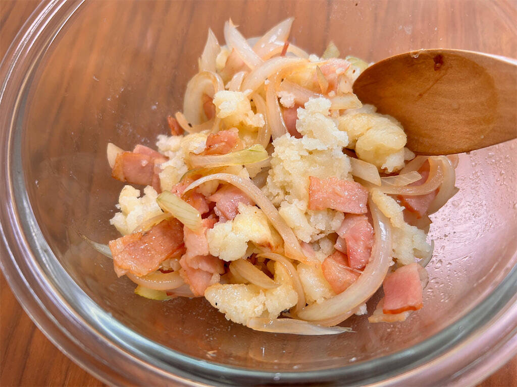 【磯の風味ただようポテサラ】青のりが合うとは…「和風ポテサラ」作ってみた！しょうゆとみりんもマッチ♡