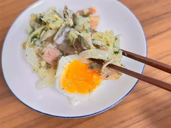 「【磯の風味ただようポテサラ】青のりが合うとは…「和風ポテサラ」作ってみた！しょうゆとみりんもマッチ♡」の画像