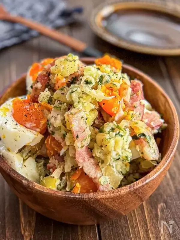 「【磯の風味ただようポテサラ】青のりが合うとは…「和風ポテサラ」作ってみた！しょうゆとみりんもマッチ♡」の画像