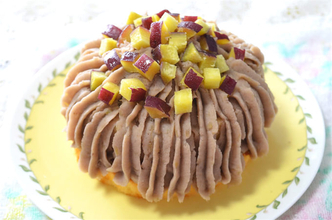 【芋と栗のイイトコ取り】さつま芋メインな「モンブラン風ケーキ」作ってみた！芋の甘み栗の香り♪【農家直伝】