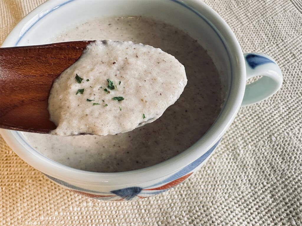 【旬のきのこ4種で】滑らかポタージュ作ろう！深いコクに溺れる♡生クリームなしでもトロットロ【農家直伝】