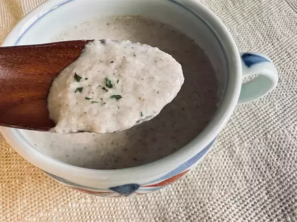 「【旬のきのこ4種で】滑らかポタージュ作ろう！深いコクに溺れる♡生クリームなしでもトロットロ【農家直伝】」の画像