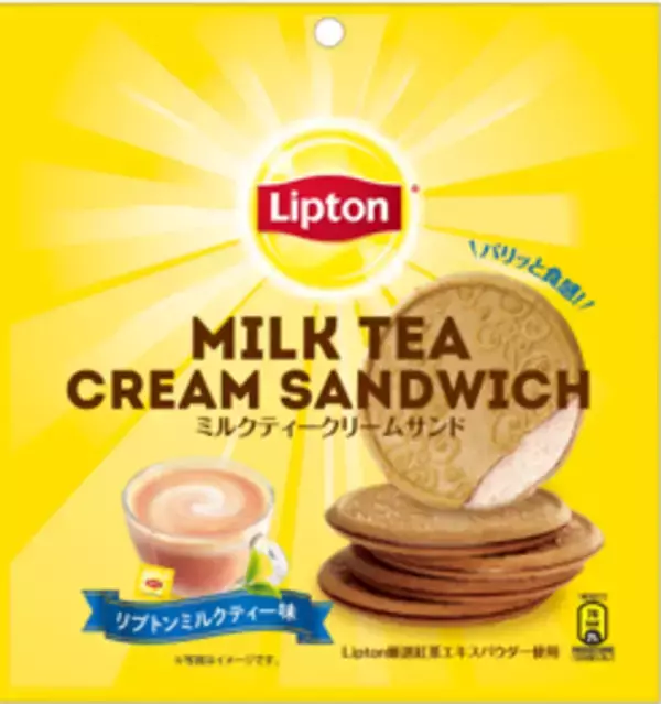 「【期間限定】紅茶のリプトンと「キャラメルコーン」「ハーベスト」がコラボ！ミルクティー味のお菓子4種が登場♪」の画像