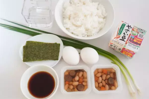 「【肉なしでも大満足！】フジッコの「おまめさん」で爆速卵とじ丼作ってみた♪煮汁が甘辛でコスパ最強♡」の画像