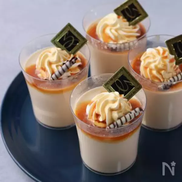 「【市販のキャラメルで本格派】レンジで溶かして冷やすだけ「ミルクプリン」作ってみた！むちっと濃厚なの♡」の画像