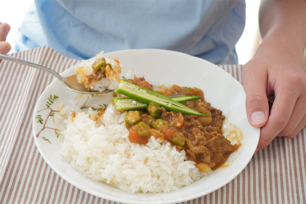 【オクラ16本大量消費】野菜の水分で旨味凝縮「夏カレー」作ってみた！ネバとろ最上級でご飯が進む【農家直伝】