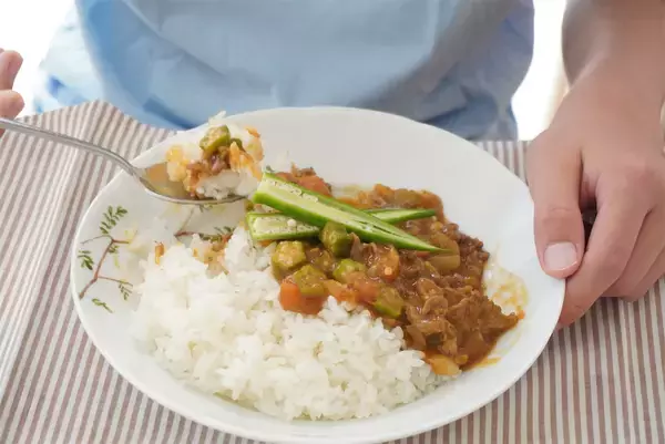 「【オクラ16本大量消費】野菜の水分で旨味凝縮「夏カレー」作ってみた！ネバとろ最上級でご飯が進む【農家直伝】」の画像