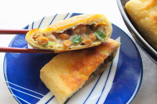 【納豆の最強アレンジ】チーズと一緒に油揚げに詰める!?「油揚げの納豆チーズきんちゃく」作ってみた！激ウマ!!