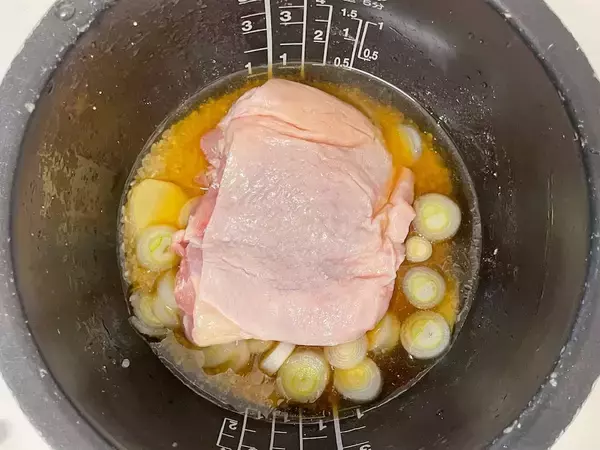 「炊飯器で本格エスニック！「ねぎたっぷりカオマンガイ」作ってみた！【香味ダレも絶品】」の画像