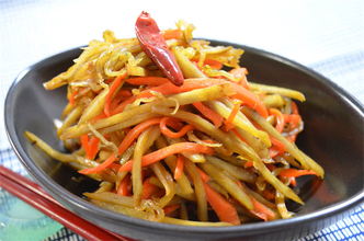 【農家直伝】いつものきんぴらに「じゃこ」を足したら…おいしさ突き抜けた！2種の油使いが決め手なの♪