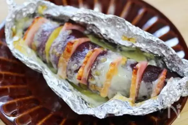 「【甘じょっぱループ♡】あの映えすぎるポテト料理を「さつまいも」で作ってみた！チーズ＆蜂蜜がグッジョブ♪」の画像