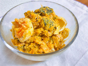 【かぼちゃはツナマヨに合わせろ！】卵ゴロゴロ「かぼちゃサラダ」作ってみた！オイル活用でしょっぱコク甘♡