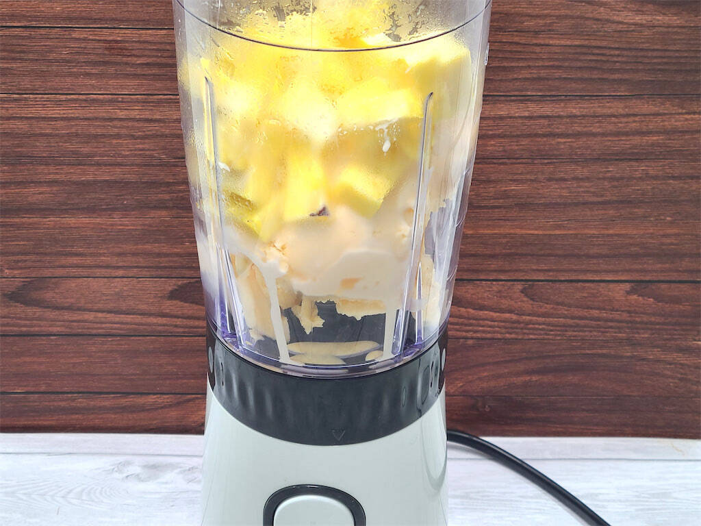 【スーパーカップで安納芋スムージー】作ろう♪ミキサーで混ぜるだけ！見た目より超濃厚でずっしり重い