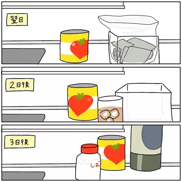 「【缶詰あるある】賞味期限「ちょい過ぎ」がクセもの!?捨てられない・でも使わないジレンマとは【momoの漫画】」の画像