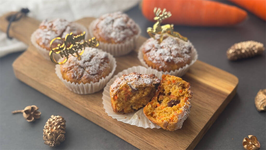 【キャロケ風】スパイス香る「米粉のキャロットマフィン」は油・砂糖控えめなのに超しっとり♪【元パティシエ直伝】