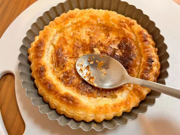 「【冷凍パイシート＆トースターで簡単】さつまいもとりんごで「スイーツキッシュ」作ってみた！ホクっと甘酸っぱ♪」の画像