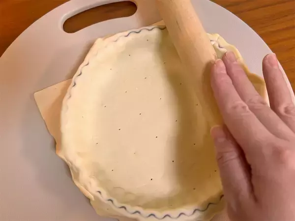 「【冷凍パイシート＆トースターで簡単】さつまいもとりんごで「スイーツキッシュ」作ってみた！ホクっと甘酸っぱ♪」の画像