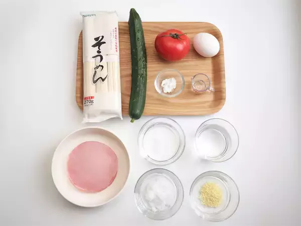 「【そうめんでイイの!?】自家製ダレで絶品「冷やし中華そうめん」作ってみた！甘酸っぱくてツルンと爽快♪」の画像