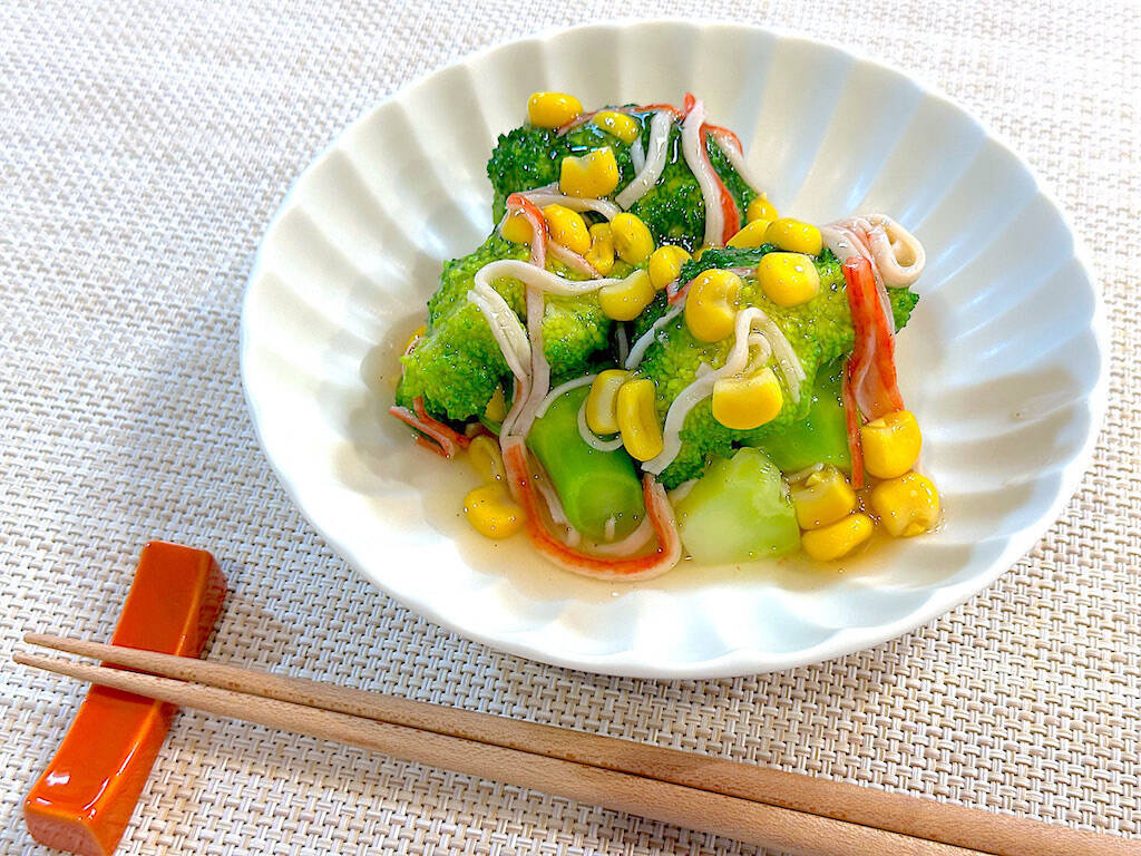【ブロッコリーの意外な食べ方】茹でたらカニかま餡をたっぷり！で、本格中華風のごちそうに！子どもも即完食♡