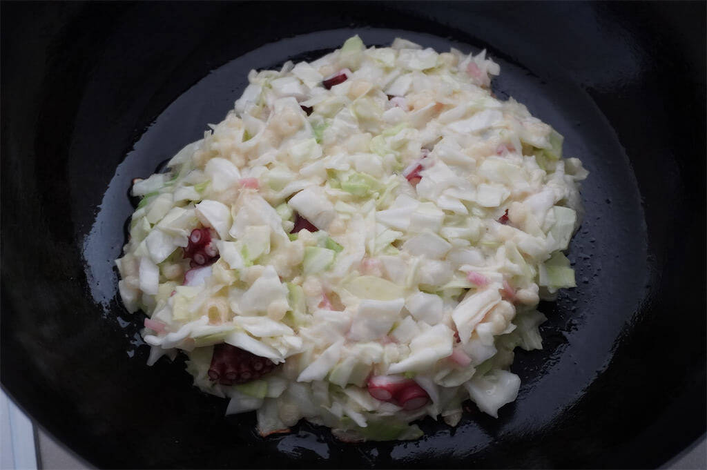 【シン・粉モンゲットだぜ！】イイとこ取りな「お好みたこ焼き」作ってみた！カリッと焼いて口福♡【農家直伝】