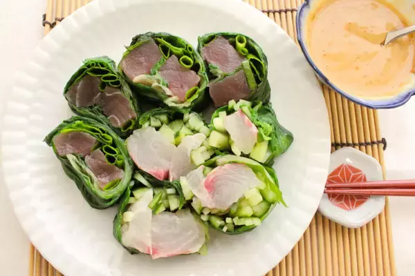 「【鯛とマグロはレタスで巻け】豪華すぎるお刺身アレンジに挑戦！シャキ食感＆ゴマだれとの天国ハーモニー♡」の画像
