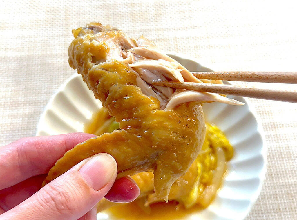 【白菜×鶏手羽】短時間でトロットロ♡「白菜と鶏手羽の煮物」作ってみた！ほぼ野菜の水分だけで煮るのが農家流♡