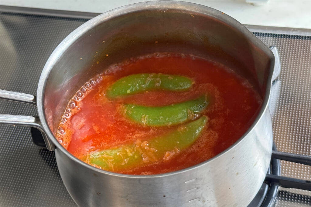 【缶ジュースで簡単】「トマトとお野菜の濃厚スープ」作ろう！人参の甘みが隠し味！生姜ピリリで温まる～