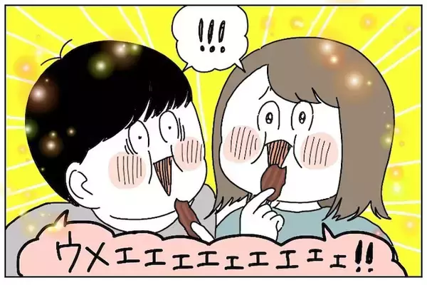 【甘じょっぱ依存症】ロイズの「ポテチチョコ」を口にした瞬間…夫婦そろって獣と化した話【momoの漫画】