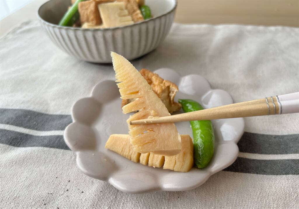 【水煮でも旨い】春っぽさ味わいたいので「たけのこと厚揚げのほっこり煮」作ってみた！だしの香りたまんない♪