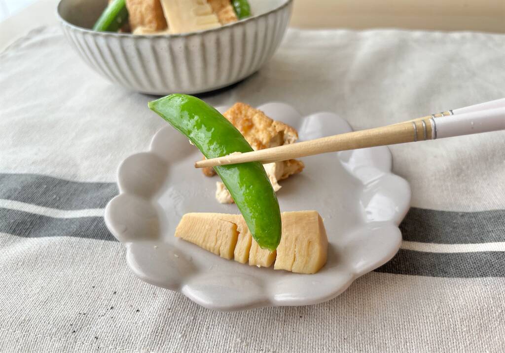 【水煮でも旨い】春っぽさ味わいたいので「たけのこと厚揚げのほっこり煮」作ってみた！だしの香りたまんない♪