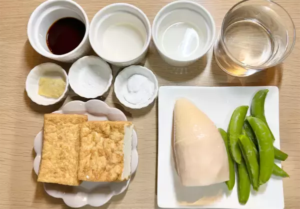 「【水煮でも旨い】春っぽさ味わいたいので「たけのこと厚揚げのほっこり煮」作ってみた！だしの香りたまんない♪」の画像