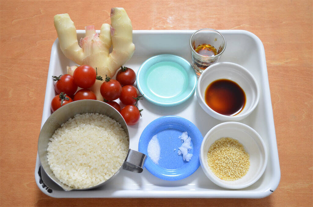 【夏の黄金コンビ】ミニトマト×新しょうがで爽快すぎる炊き込みご飯作ってみた！ゴマ油で中華風に激変♪
