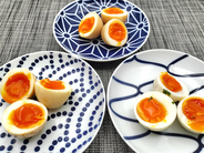 【笠原流の“味玉”3種】作ろう！卵を7分半茹でて特製調味料「だし醤油」「みそ」「ねぎ塩」で漬けるだけ♪