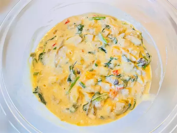 「【ホケミでお惣菜】野菜たっぷり「農家ならではケークサレ」作ってみた♪冷蔵庫の余り野菜でOK！」の画像