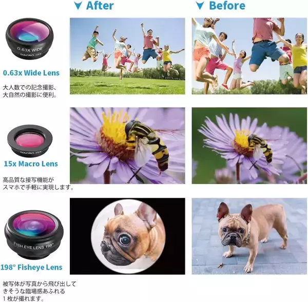 「【スマホ撮影グッズ】装着簡単な「レンズ4点セット」＋三脚で3499円！18倍ズームの写真が凄すぎる！」の画像