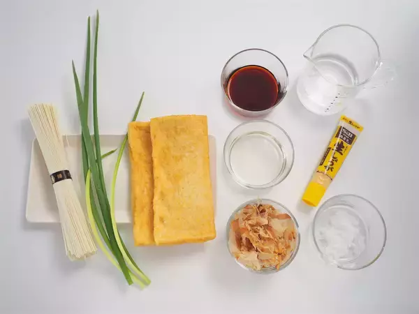 「震えるほど旨い♡自家炊き“お揚げ”はお店レベル！酢醤油でさっぱり食べる「冷やしきつね素麺」に挑戦♪」の画像