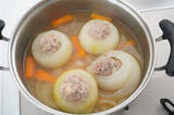 「【春限定の肉汁爆弾】甘～いエキスたっぷり「新玉ねぎのひき肉詰め」作ってみた！バターでコク増し♡」の画像13