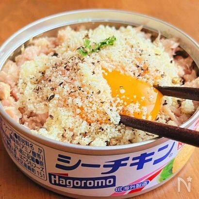 【反則級ズボラ飯】ツナ缶をそのまま器に!?火も包丁も不要「ツナボナーラ」作ってみた！濃厚コクうま♡
