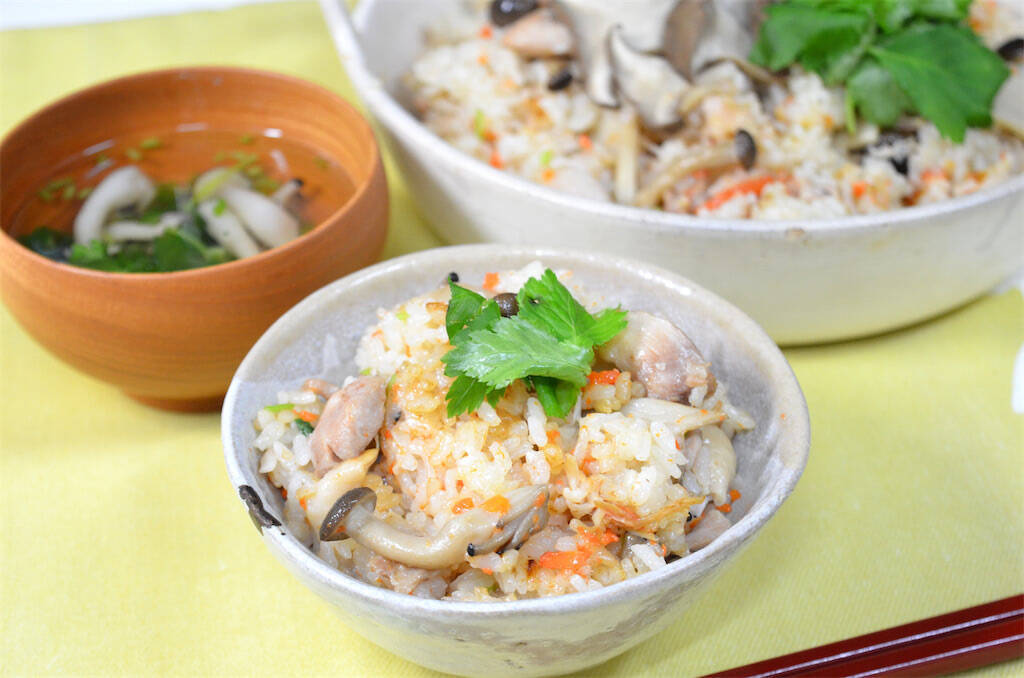 【市販鍋スープで松茸ご飯】「松茸香るしゃぶ鍋スープ」で炊き込みご飯作ったら…本物入ってるレベルだった