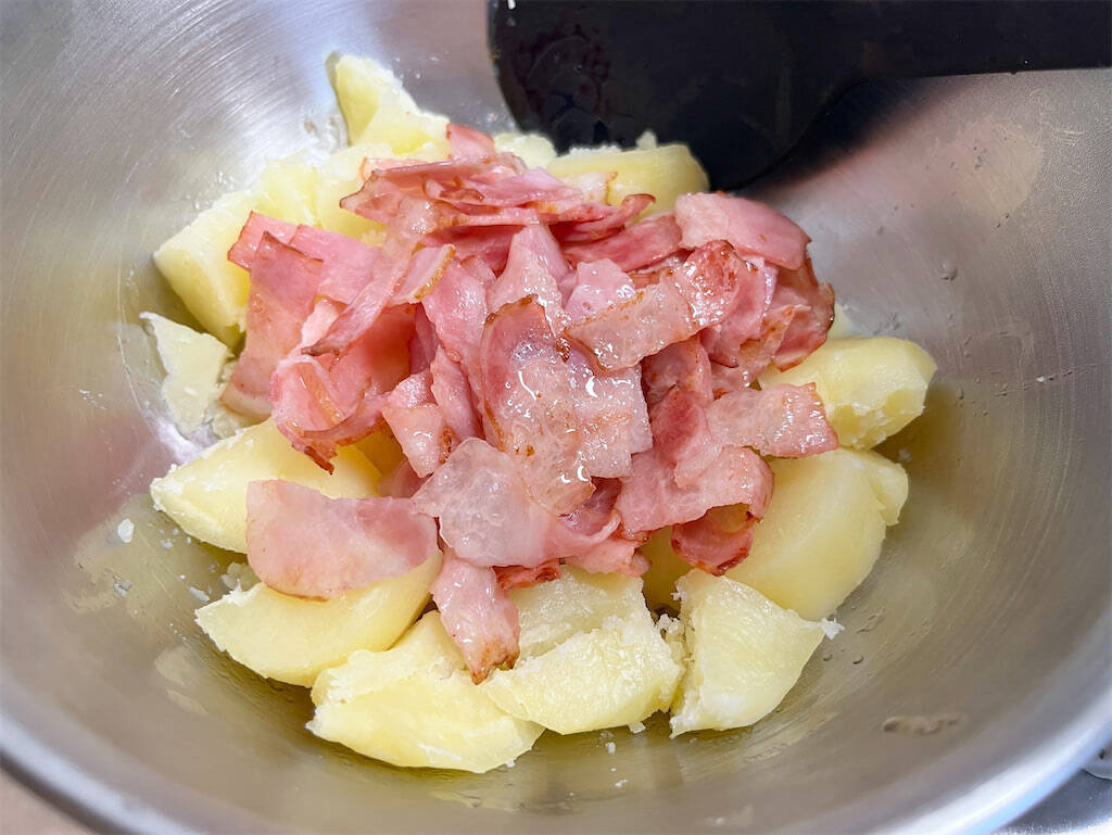 【国民的チップス再現】ポテサラにコンソメ入れて「ニューポテトサラダ」作ってみた！やみつきスナック感覚♪