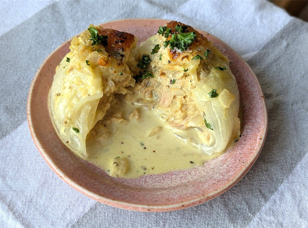 【新玉ねぎ丸ごと】使ってグラタン作ろう！新玉トロットロ…からのツナマヨ＆チーズ堪らん♡断面も超絶萌え～