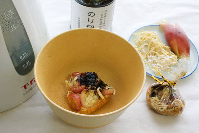 【ストック食材が大変身】のり佃煮・切干大根で「みそ玉」作ってみた！みょうが入りで爽快みそ汁、即完成♡