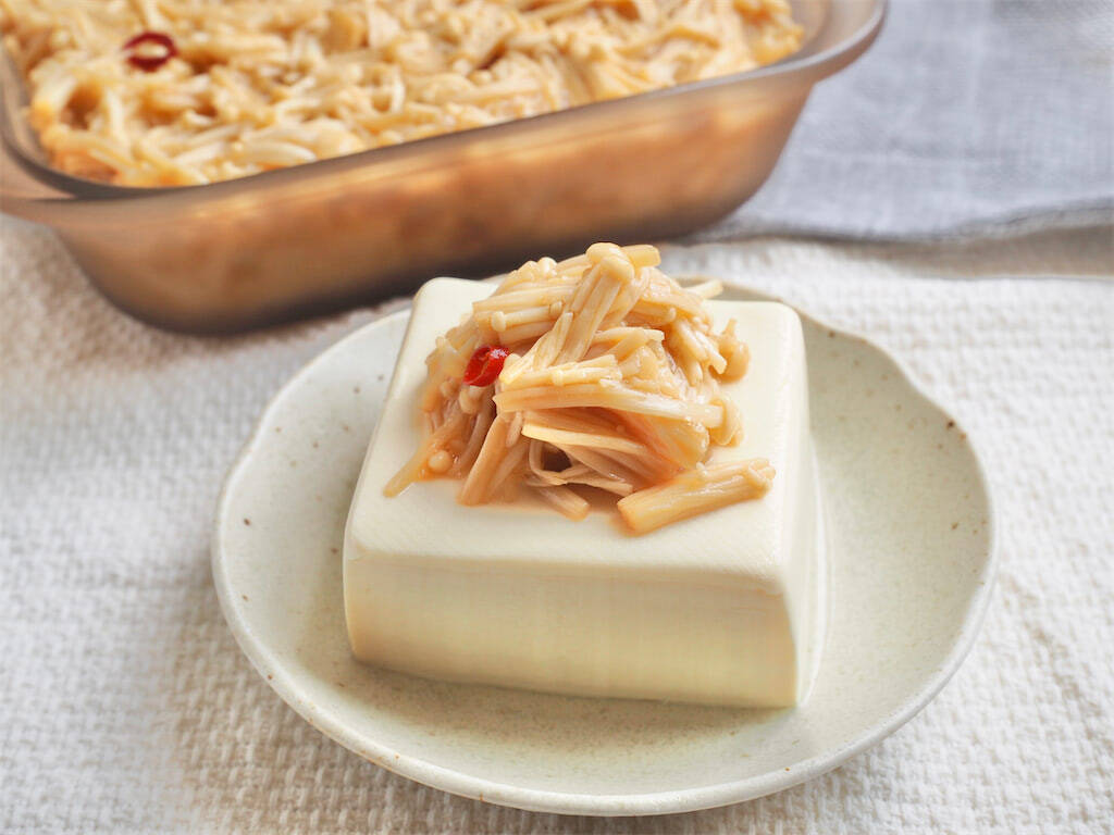 【えのき2袋が秒で消える】めんつゆ・すし酢で「合法なめ茸」作ってみた！トロ旨～ご飯泥棒が過ぎる～♡
