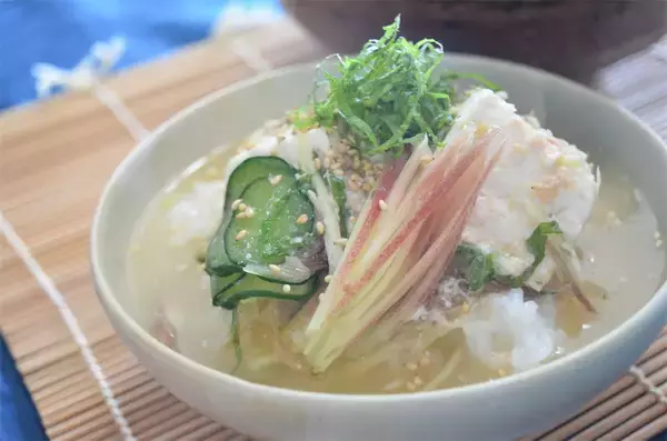 「【ツナ缶でお気楽に】「みょうがのシャキシャキ冷や汁」作ってみた！缶汁丸ごとで旨味とコクが染みわたる～♡」の画像