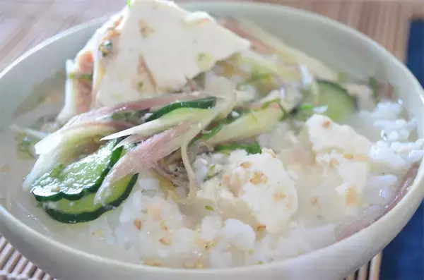 「【ツナ缶でお気楽に】「みょうがのシャキシャキ冷や汁」作ってみた！缶汁丸ごとで旨味とコクが染みわたる～♡」の画像