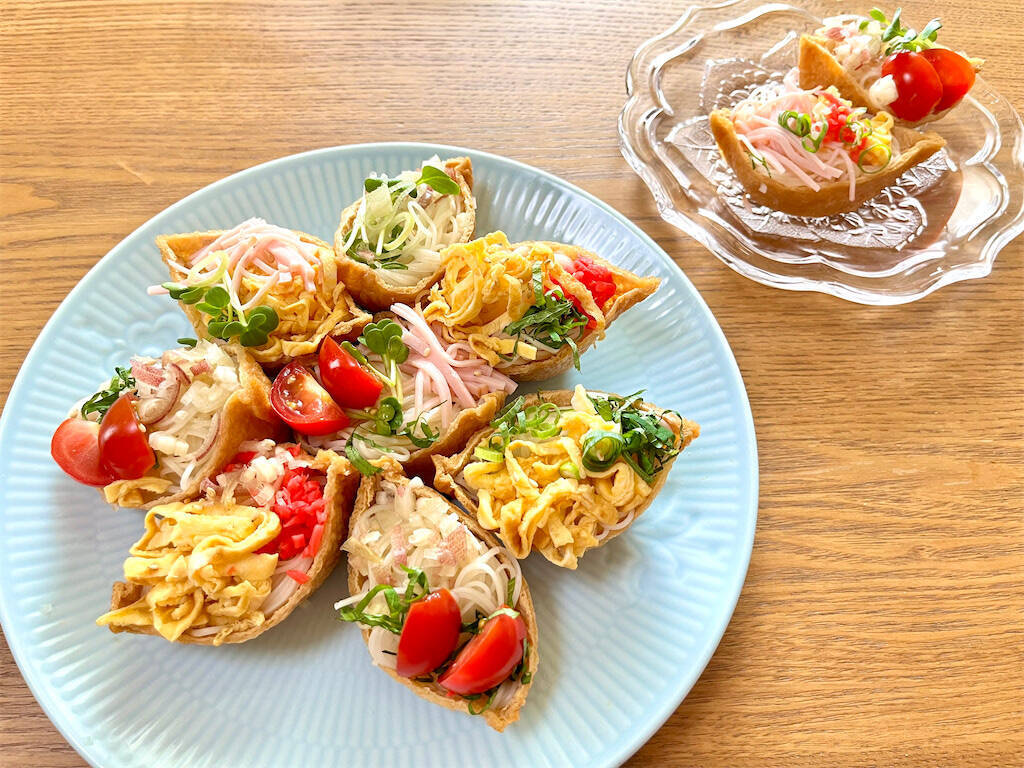 【素麺の在庫処分】今季最後は「お稲荷そうめん」に挑戦♪まとめて茹でてお揚げにイン！噛むとジュワッ♡