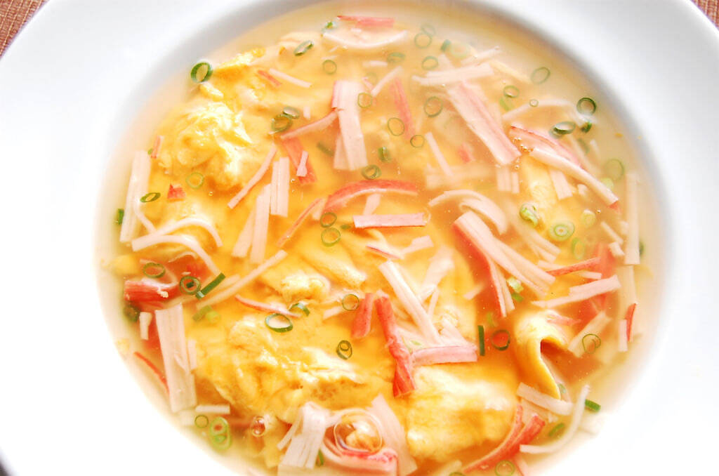 【喉を労わるカニカマ餡】のどごしとろん♡「ふわふわ卵のあんかけ」作ってみた！秘訣はマヨネーズだって♪