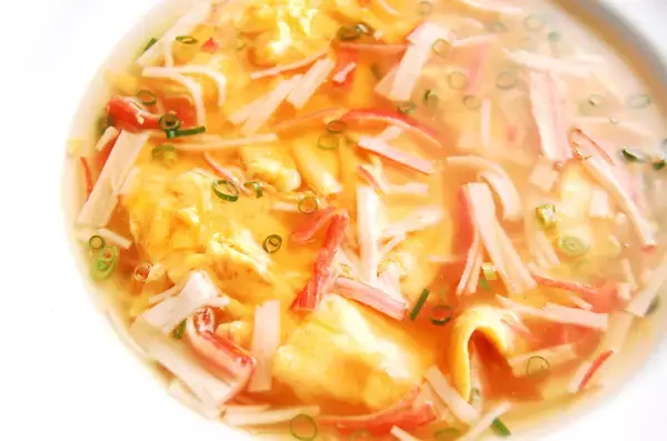 「【喉を労わるカニカマ餡】のどごしとろん♡「ふわふわ卵のあんかけ」作ってみた！秘訣はマヨネーズだって♪」の画像