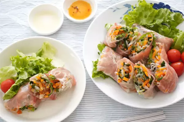 「【シャキシャキ特化】ニラともやしで「食感やみつき生春巻き」作ってみた！生ハムで旨味マシマシ♪【農家直伝】」の画像